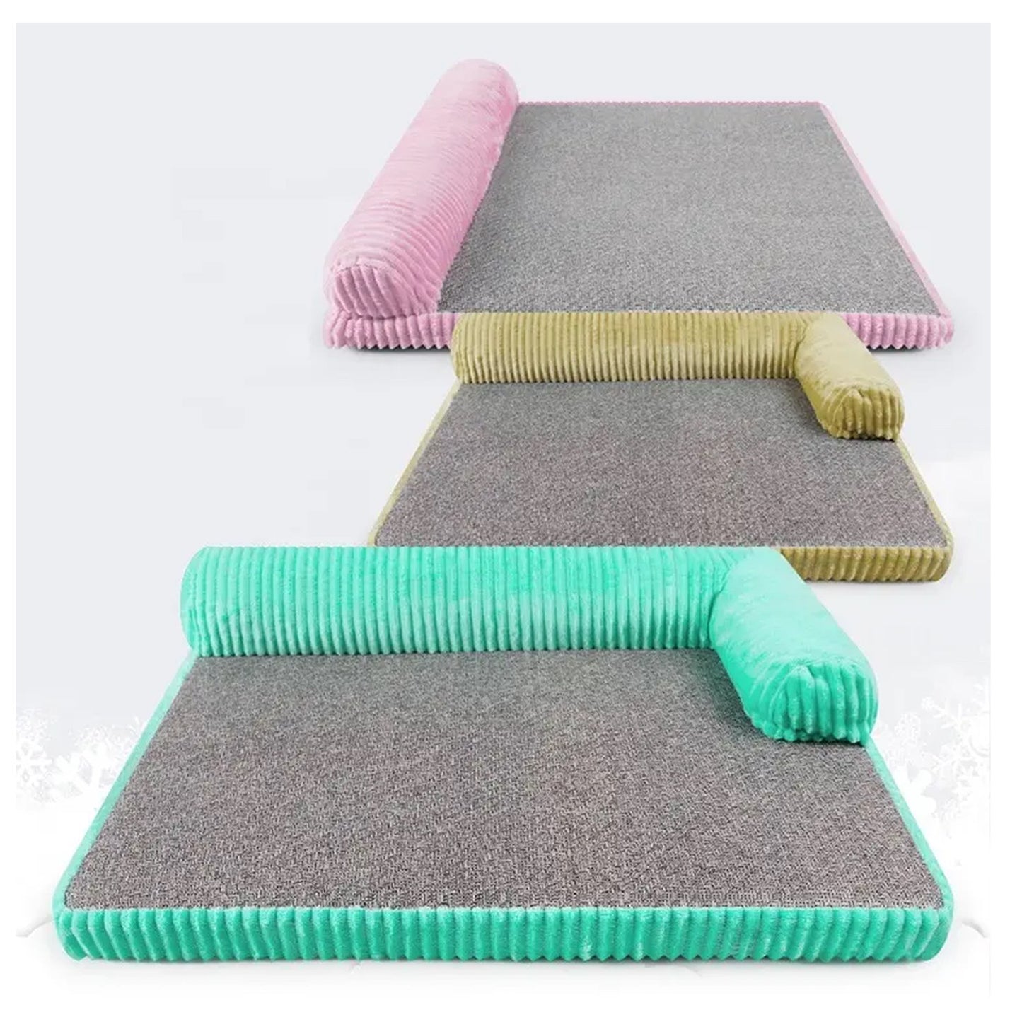 Cama para perros y gatos tipo sofá (verde)