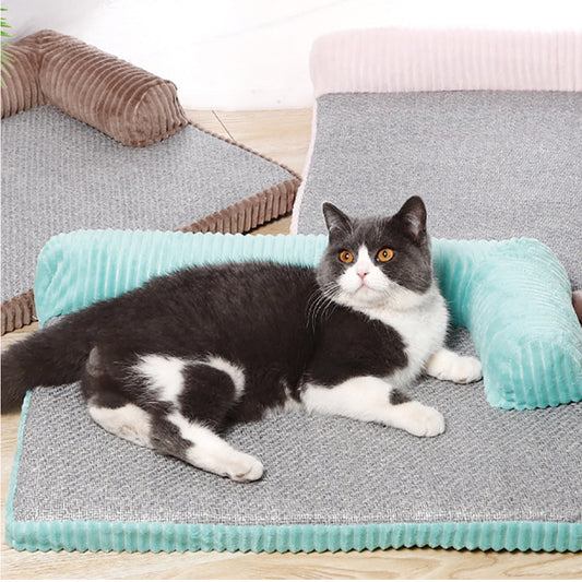 Cama para perros y gatos tipo sofá (verde)